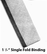 1 1/4" Single Fold Bison Vinyl Carpet Binding